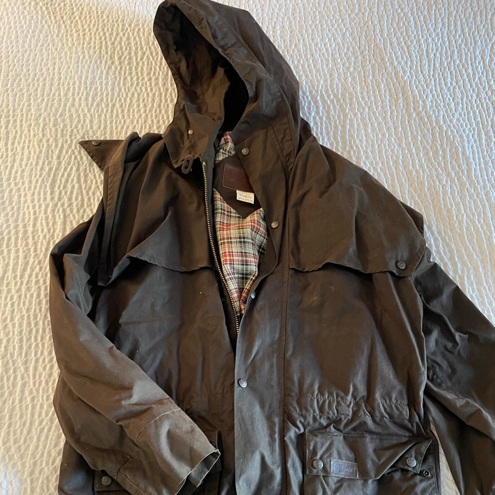 Outback Trading Company
Swagman Oilskin Jacket Mens XL Dark Brown Bush Coat